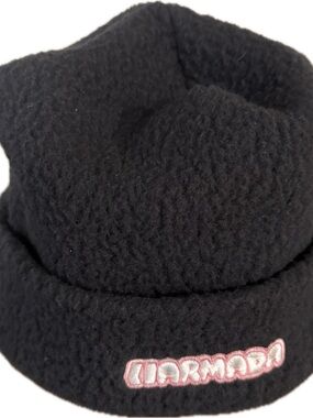 Armada Black Fleece Beanie Hat Size M